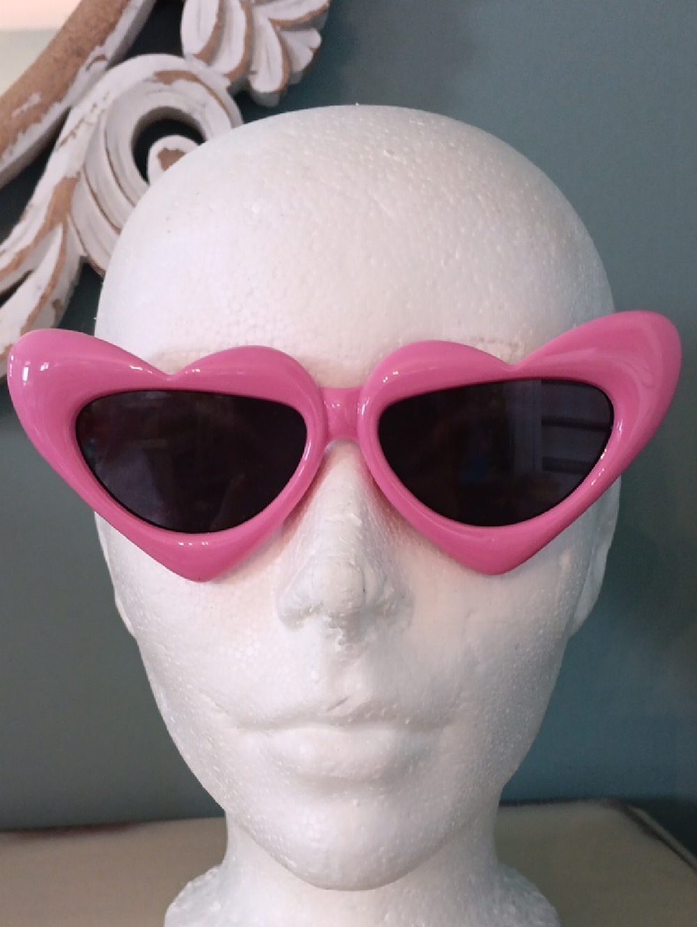 & Pink Heart-Shaped Sunglasses Women Accessories